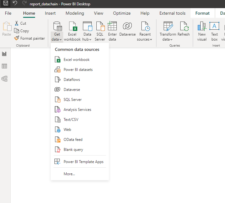 Select common datasource